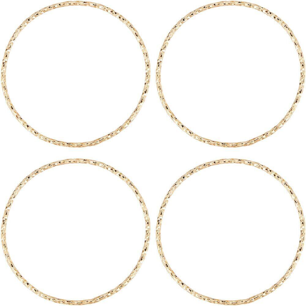 6340 1 Box 20Pcs Linking Rings Charms 18K Gold Plated Brass 30mm Circle